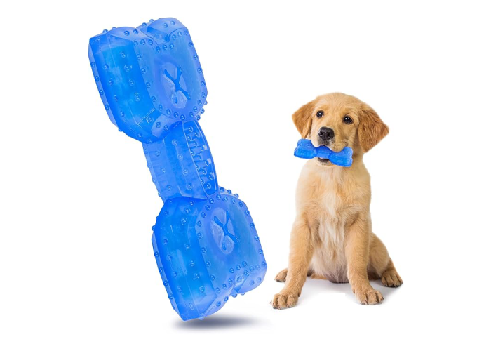NWK Pet Teether Cooling Chew Toy for Dogs Teething Toy for Puppies, Fit with Treats for More Fun